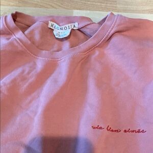 Magnolia Pink Sweatshirt Cozy Cotton Blend